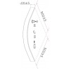 Set pied et tablier pour receveur de Cabine Concerto 2 1/4 cercle 90 x 90 x 10 cm