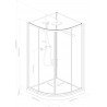 Set pied et tablier pour receveur de Cabine Concerto 2 1/4 cercle 90 x 90 x 10 cm