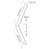 Set pied et tablier pour receveur de Cabine Concerto 2 100 x 80 x 10 cm