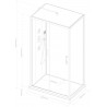Set pied et tablier pour receveur de Cabine Concerto 2 120 x 90 x 10 cm