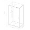 Set pied et tablier pour receveur de Cabine Concerto 2 120 x 90 x 10 cm