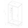 Set pied et tablier pour receveur de Cabine Concerto 2 120 x 90 x 10 cm