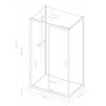 Set pied et tablier pour receveur de Cabine Concerto 2 120 x 90 x 10 cm