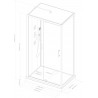 Set pied et tablier pour receveur de Cabine Concerto 2 120 x 90 x 10 cm