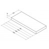 Plan Alterna Zao 180 cm épais 9 cm Chêne Blanchi
