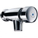 Robinet temporisé mural Tempostop pour lavabo à bouton poussoir 12 X 17 corps laiton massif chromé : réf. 744000