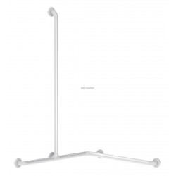 Poignée et barre verticale D32 pour siège de douche nylon HR brillant blanc Réf 5490N