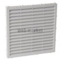 Grille d aération + moustiquaire spécial façade à sceller à combinaison 1M214 - carrée - PVC blanc - 191x191 mm