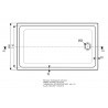 Receveur RENOVA AE 140 x 80 cm antigliss blanc Réf. 00739800000AG3