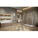 Paroi de douche Lunes 2.0 2PH 114 GA extensible 114 - 120 cm verre trempé transparent silver Réf. LUN2PH114S-1B