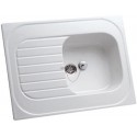 Evier RODEZ 1 cuve 1 égouttoir 80x60 blanc réf. 693000000