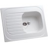 Evier RODEZ 1 cuve 1 égouttoir 80x60 blanc réf. 693000000