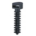 Embase à cheville standard - protégé UV - noir - Ref.031955