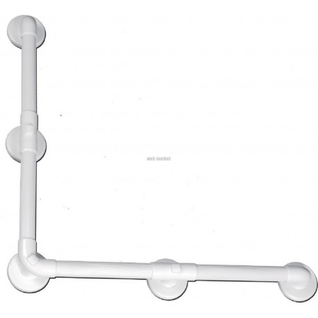 Barre haute résistance, 90 , 610x610 mm, blanc Réf 01925WH