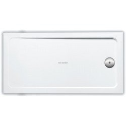 Receveur FLIGHT rectangulaire extra-plat 140 x 90 x 4 cm avec revêtement antidérapant, blanc Réf. E62481-F-00