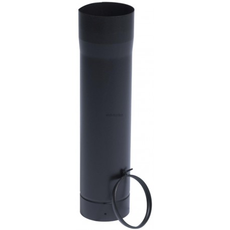 Tuyau rigide. télescopique avec bague de réglage Email Mat Acier émaillé diamètre : 180 Lg : 500 mm Bois / Fioul / Gaz réf. 3
