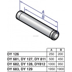 Rallonge PPS-ALU diamètre 110 / 150 mm longueur 1000 mm colis DY812 réf. 100002352