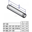 Rallonge PPS-ALU diamètre 110 / 150 mm longueur 1000 mm colis DY812 réf. 100002352