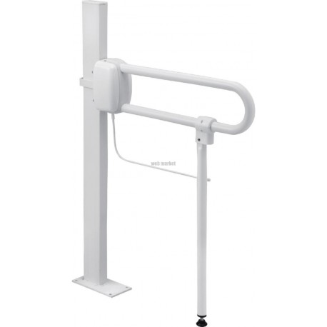Béquille de soutien pour barre d appui relevable aluminium époxy blanche 048810