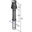 Terminal vertical polypropylène diamètre 80 / 125 mm noir colis DY843 réf. 100002732