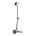 Mitigeur ALPA pomme de douche fixe avec boutons noir et raccords réf. 35813