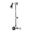 Mitigeur ALPA pomme de douche orientable avec boutons noir et raccords réf. 35815