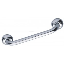 Barre appui droite 30 cm, tube en laiton D 25 mm, fixations invisibles, embases en résine, nickelé chromé réf. 010203