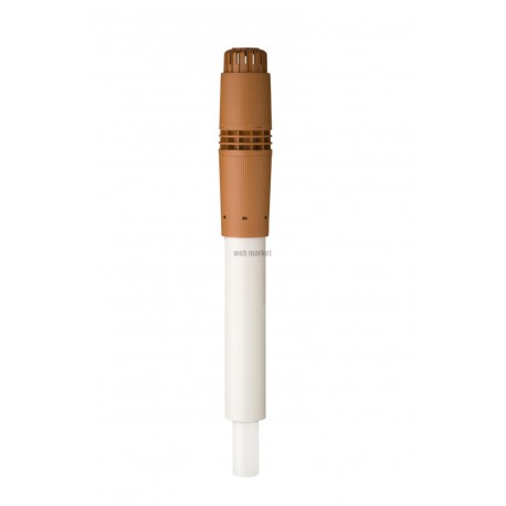 Terminal vertical anti-glace Rolux Condensation PPTL/PVC diamètre 80 / 125 longueur 1150 mm Gaz / Fioul Ocre réf. 184402
