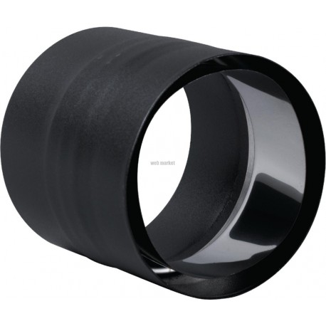 Raccord anti-bistre Email Mat Acier émaillé diamètre : 180 Noir Bois / Fioul / Gaz réf. 344117