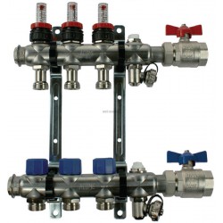 Ensemble répartiteur acier 9 circuits sans raccord réf. 524829