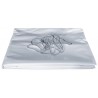 Rideau de douche H 200 L 140 cm 9 anneaux plastique blanc en PVC blanc non-feu avec oeillets métalliques, plombé anneau métal