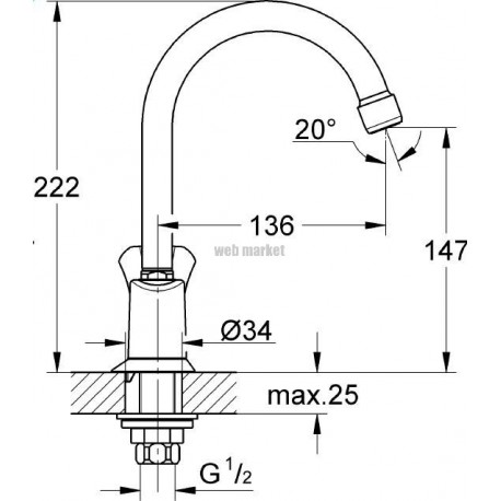 Grohe Costa L New basin mixer 1/2 (20393001 Grohe Costa L New basin mixer 1/2 (20393001