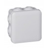Boîte carrée 80 x 80 x 45 étanche Plexo gris - embout (7) - IP55 - Ref.092012