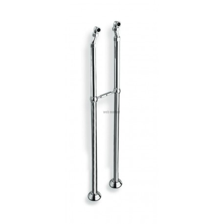 Colonnettes sur pied chromé pour baignoire Rétro hauteur 900mm  raccords femelle 1/2  mâle 3/4  réf. CH16251