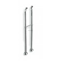 Colonnettes sur pied chromé pour baignoire Rétro hauteur 900mm  raccords femelle 1/2  mâle 3/4  réf. CH16251