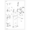 Colonnettes sur pied chromé pour baignoire Rétro hauteur 900mm  raccords femelle 1/2  mâle 3/4  réf. CH16251