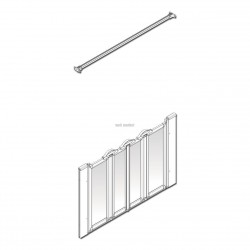 Paroi de douche en niche réversible option N 1200 x 700 x 900 mm Réf. 92118N