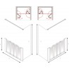 Paroi de douche en niche réversible option N 1200 x 700 x 900 mm Réf. 92118N