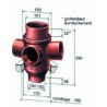 Culotte chute unique 88° à 3 piquages SMU® S - fonte brun-rouge - Ø 100 mm