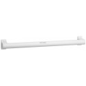 Barre d appui Arsis, 600 mm, tube elliptique 38 x 25 mm aluminium époxy blanc, cache-fixations blancs réf. 049860