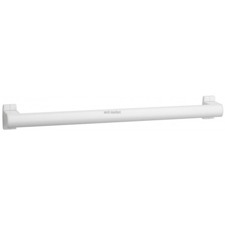Barre d appui Arsis, 800 mm, tube elliptique 38 x 25 mm aluminium époxy blanc, cache-fixations blancs réf. 049880