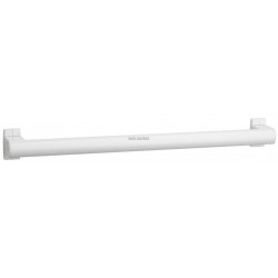 Barre d'appui Arsis, 1000 mm, tube elliptique 38 x 25 mm aluminium époxy blanc, cache-fixations blancs réf. 049890
