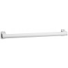 Barre d appui Arsis, 1000 mm, tube elliptique 38 x 25 mm aluminium époxy blanc, cache-fixations chromé réf. 049990