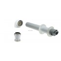 Kit terminal horizontal : coude 87° avec prise de mesure + terminal horizontal DUALIS épaisseur diamètre 60 - 100 KSTH 60 E.P