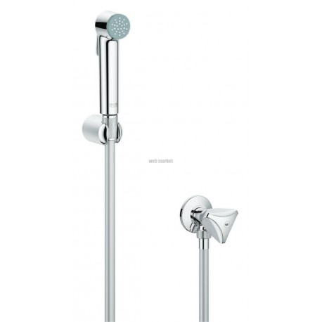 Douchette intime Tempesta avec support mural silverflex 1500 avec robinet d arrêt réf. 26357000