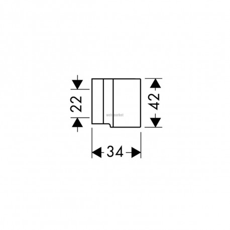 Support de douche mural PORTER STARCK pour flexibles avec écrou cylindrique, chromé réf. 27515000
