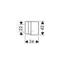 Support de douche mural PORTER STARCK pour flexibles avec écrou cylindrique, chromé réf. 27515000