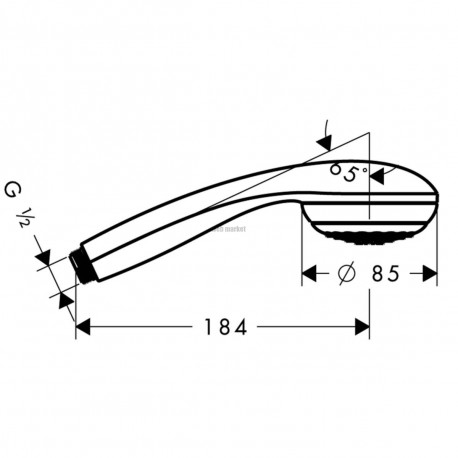Douchette CROMETTA 85 1jet, chromé réf. 28585000