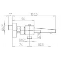 Mitigeur thermostatique square bain-douche nu f2 réf. F2CR111TH
