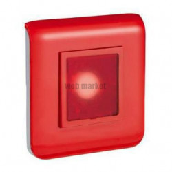 Ura - Dispositif visuel d'alarme feu DVAF 2Cd avec flash rouge - IP41 - IK04 - pose encastrée dans boîte d'encastrement